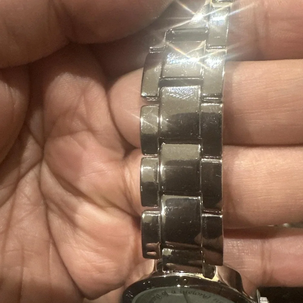 Working Silver Ladies Watch 35mm Inspirational Saying Love Yourself Fit 6in Runs